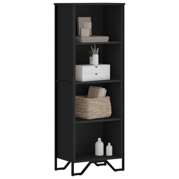 vidaXL Bücherregal Schwarz 50x31x106 cm Holzwerkstoff