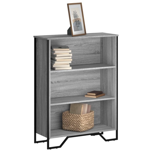 vidaXL Bücherregal Grau Sonoma 80x31x106 cm Holzwerkstoff