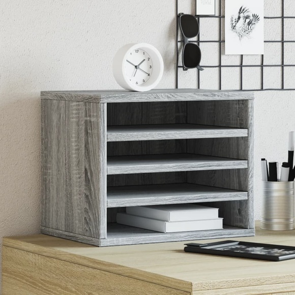 vidaXL Schreibtisch-Organizer Grau Sonoma 36x26x29,5 cm Holzwerkstoff