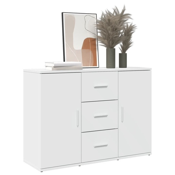 vidaXL Sideboard Weiß 90,5x29,5x65 cm Holzwerkstoff