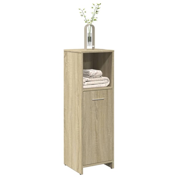 vidaXL Badezimmerschrank Sonoma-Eiche 30x30x95 cm Holzwerkstoff