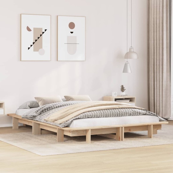 vidaXL Massivholzbett ohne Matratze 120x200 cm Kiefernholz