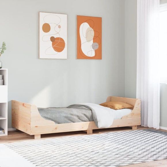 vidaXL Massivholzbett ohne Matratze 90x190 cm Kiefernholz