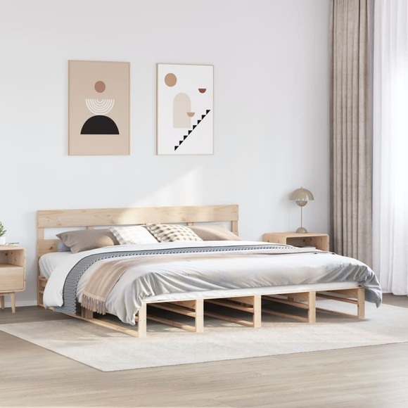 vidaXL Massivholzbett ohne Matratze 180x200 Kiefernholz
