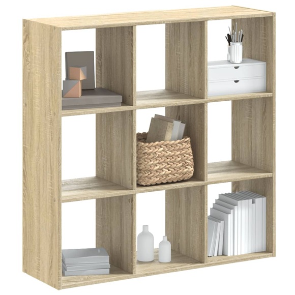 vidaXL Bücherregal Sonoma-Eiche 102x32x102 cm Holzwerkstoff