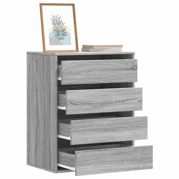 vidaXL Kommode Grau Sonoma 60x41x76 cm Holzwerkstoff