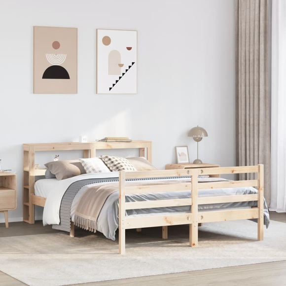 vidaXL Massivholzbett ohne Matratze 140x200 cm Kiefernholz