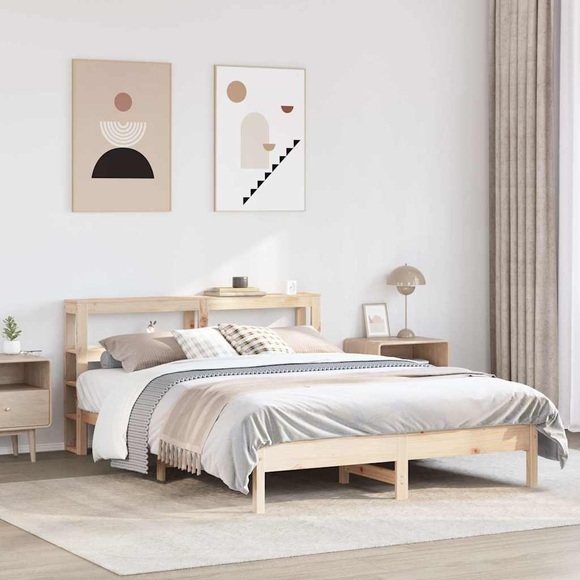 vidaXL Massivholzbett ohne Matratze 160x200 cm Kiefernholz