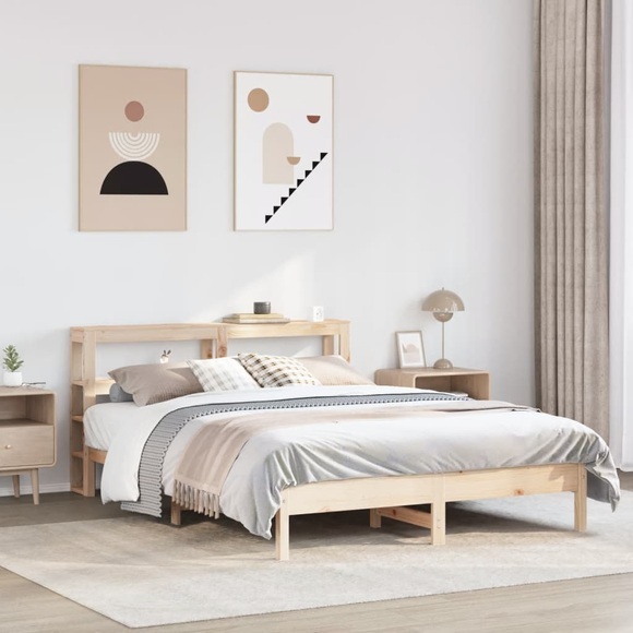 vidaXL Massivholzbett ohne Matratze 140x190 cm Kiefernholz