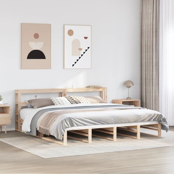 vidaXL Massivholzbett ohne Matratze 180x200 Kiefernholz