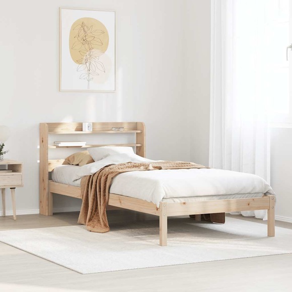 vidaXL Massivholzbett ohne Matratze 75x190 cm Kiefernholz