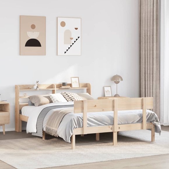 vidaXL Massivholzbett ohne Matratze 160x200 cm Kiefernholz