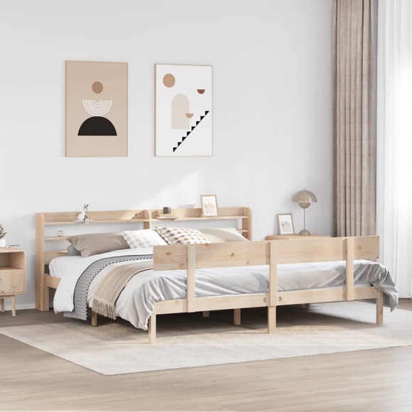 vidaXL Massivholzbett ohne Matratze 200x200 cm Kiefer