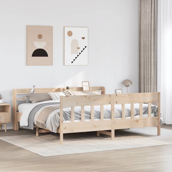 vidaXL Massivholzbett ohne Matratze 180x200 Kiefernholz