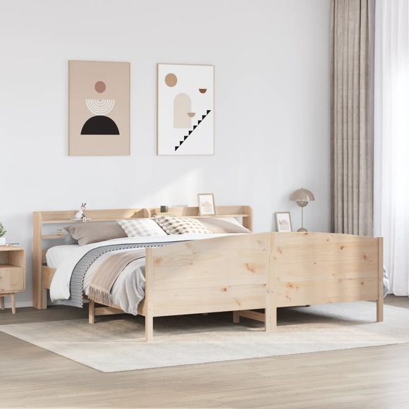 vidaXL Massivholzbett ohne Matratze 180x200 Kiefernholz