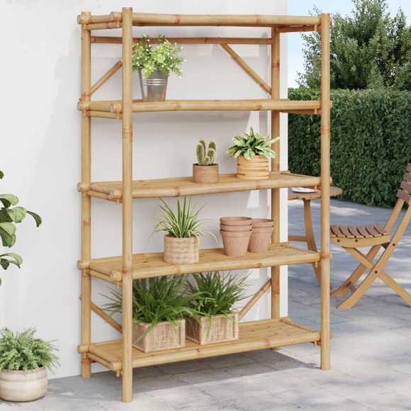 vidaXL Regal mit 5 Böden 100x40x150 cm Bambus