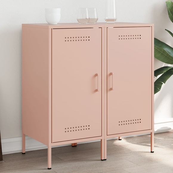 vidaXL Sideboards 2 Stk. Rosa 36x39x79 cm Kaltgewalzter Stahl