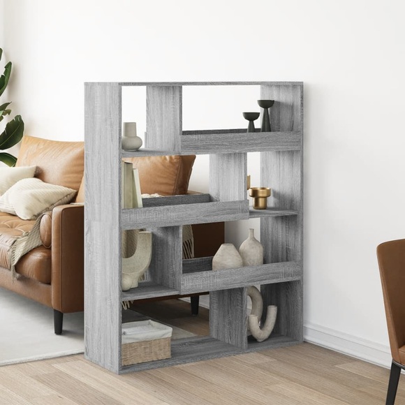vidaXL Bücherregal Grau Sonoma 100x33x125,5 cm Holzwerkstoff