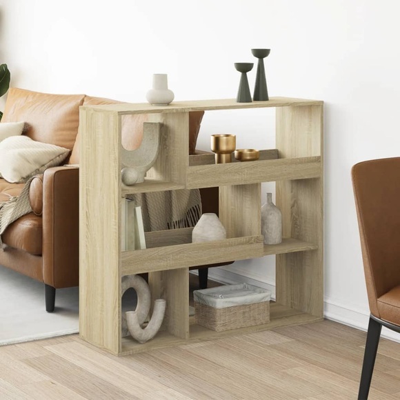 vidaXL Bücherregal Sonoma-Eiche 100x33x94,5 cm Holzwerkstoff