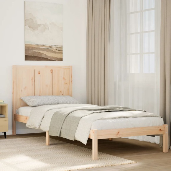 vidaXL Massivholzbett Extra Lang ohne Matratze 90x220 cm