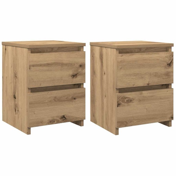 vidaXL Nachttische 2 Stk. Artisan-Eiche 30x30x40 cm Holzwerkstoff