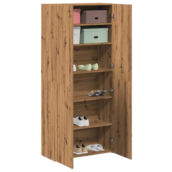 vidaXL Schuhschrank Braun Eichen-Optik 80x35,5x180 cm Holzwerkstoff