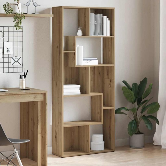 vidaXL Bücherregal Artisan-Eiche 67x24x161 cm Holzwerkstoff