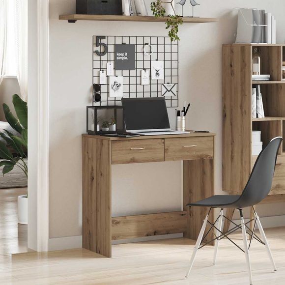 vidaXL Schreibtisch Artisan-Eiche 80x40x75 cm Holzwerkstoff