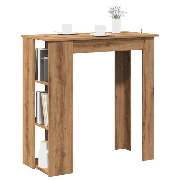 vidaXL Bartisch mit Regal Artisan-Eiche 102x50x103,5 cm Holzwerkstoff