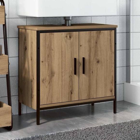 vidaXL Waschbeckenunterschrank Artisan-Eiche 60x30x60 cm Holzwerkstoff