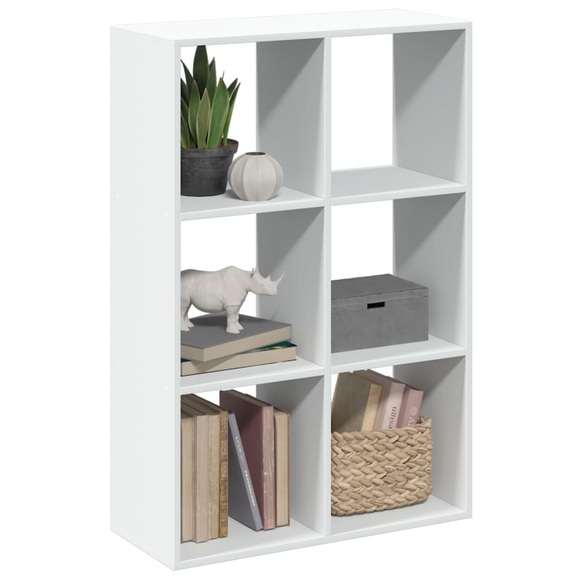 vidaXL Raumteiler-Bücherregal Weiß 69,5x29x103,5 cm Holzwerkstoff