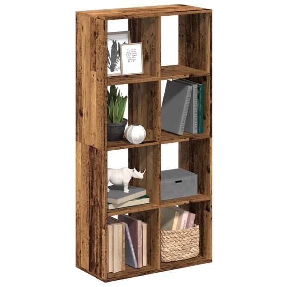 vidaXL Raumteiler-Bücherregal Altholz-Optik 69,5x29x137,5 cm