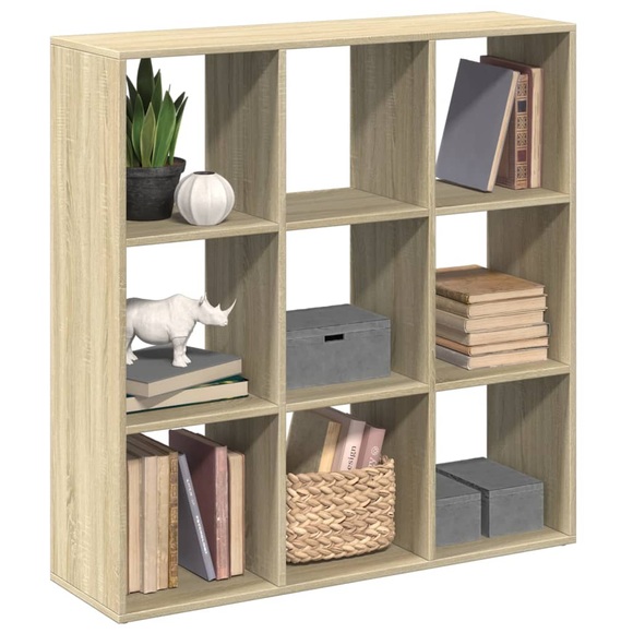 vidaXL Raumteiler-Bücherregal Sonoma-Eiche 102x29x103,5 cm