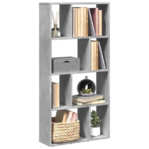 vidaXL Bücherregal Betongrau 60x20x120 cm Holzwerkstoff