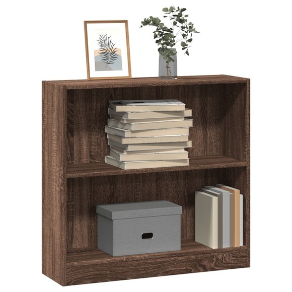 vidaXL Bücherregal Braun Eichen-Optik 80x24x76cm Holzwerkstoff