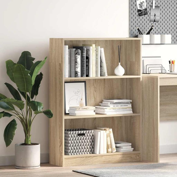 vidaXL Bücherregal Sonoma-Eiche 80x24x109 cm Holzwerkstoff