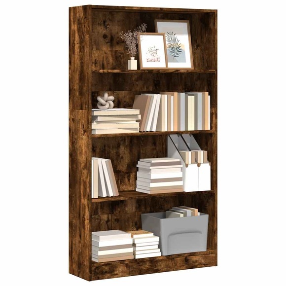 vidaXL Bücherregal Räuchereiche 80x24x143 cm Holzwerkstoff