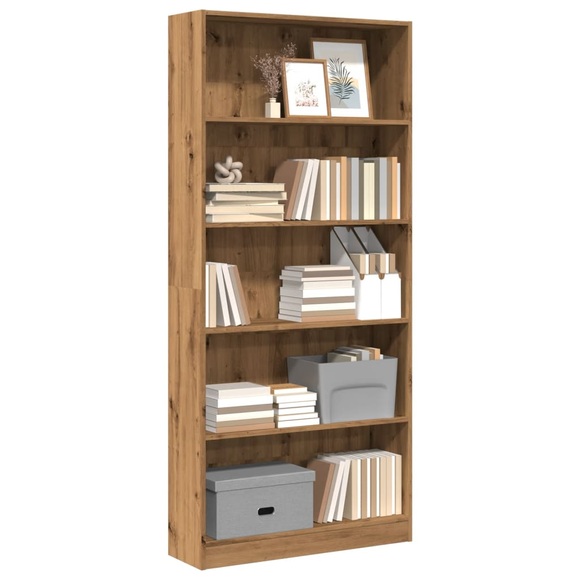 vidaXL Bücherregal Artisan-Eiche 80x24x176 cm Holzwerkstoff