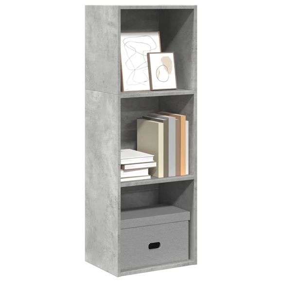 vidaXL Bücherregal Betongrau 40x30x114 cm Holzwerkstoff