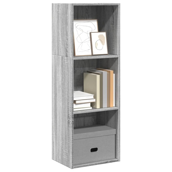 vidaXL Bücherregal Grau Sonoma 40x30x114 cm Holzwerkstoff