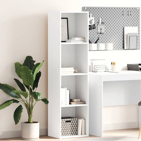 vidaXL Bücherregal Weiß 40x30x152 cm Holzwerkstoff