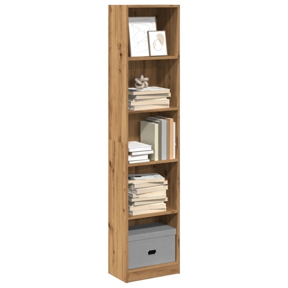 vidaXL Bücherregal Artisan-Eiche 40x24x176 cm Holzwerkstoff