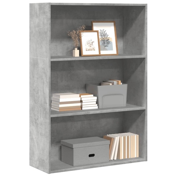 vidaXL Bücherregal Betongrau 80x30x114 cm Holzwerkstoff