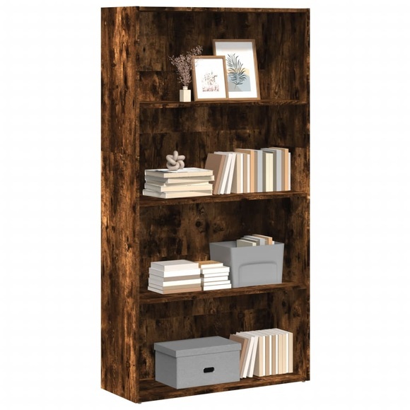 vidaXL Bücherregal Räuchereiche 80x30x152 cm Holzwerkstoff