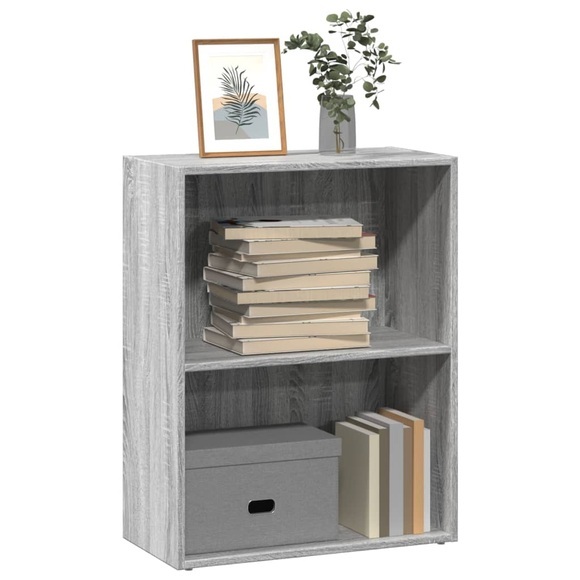 vidaXL Bücherregal Grau Sonoma 60x30x77 cm Holzwerkstoff