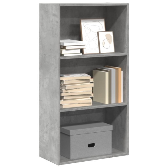 vidaXL Bücherregal Betongrau 60x30x114 cm Holzwerkstoff