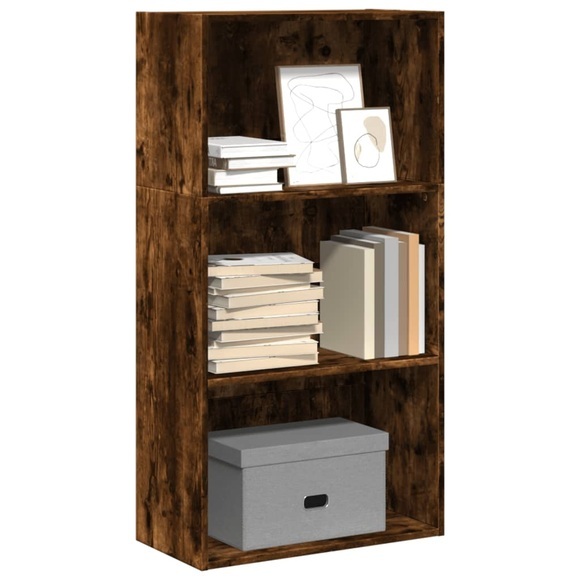 vidaXL Bücherregal Räuchereiche 60x30x114 cm Holzwerkstoff
