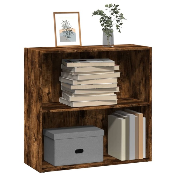 vidaXL Bücherregal Räuchereiche 80x30x77 cm Holzwerkstoff