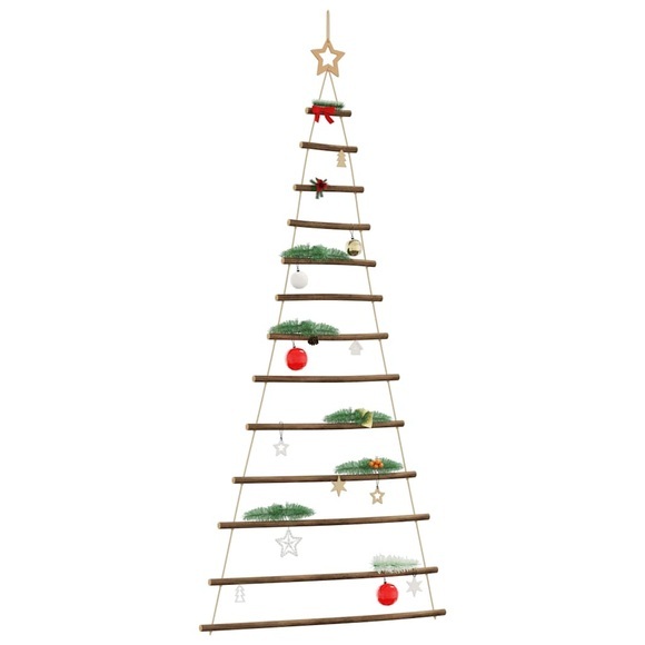 vidaXL Weihnachtsbaum mit Spitzensternen Aufhängen 86x180 cm