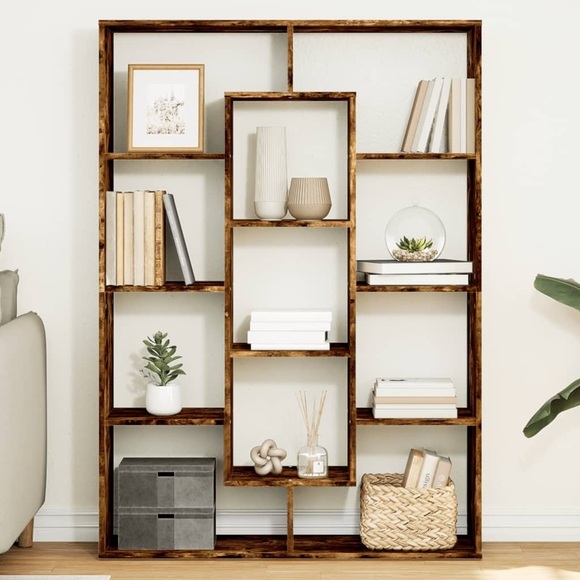 vidaXL Bücherregal Räuchereiche 102x29x143 cm Holzwerkstoff